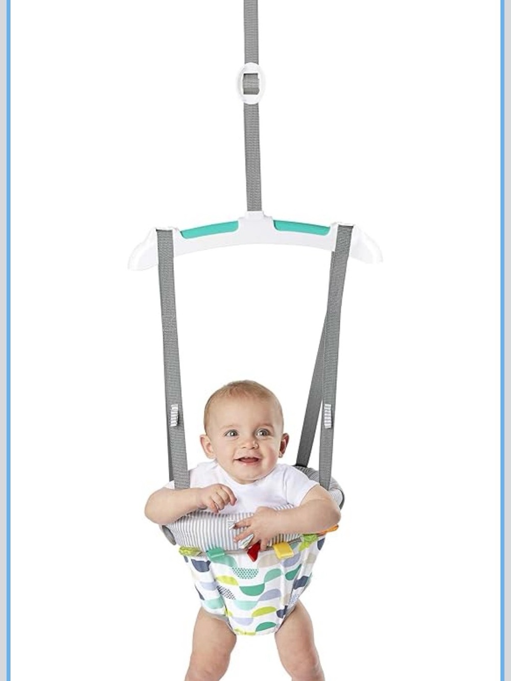 Bright Starts Playful Parade Door Jumper for Baby with Adjustable Strap, 6 Month